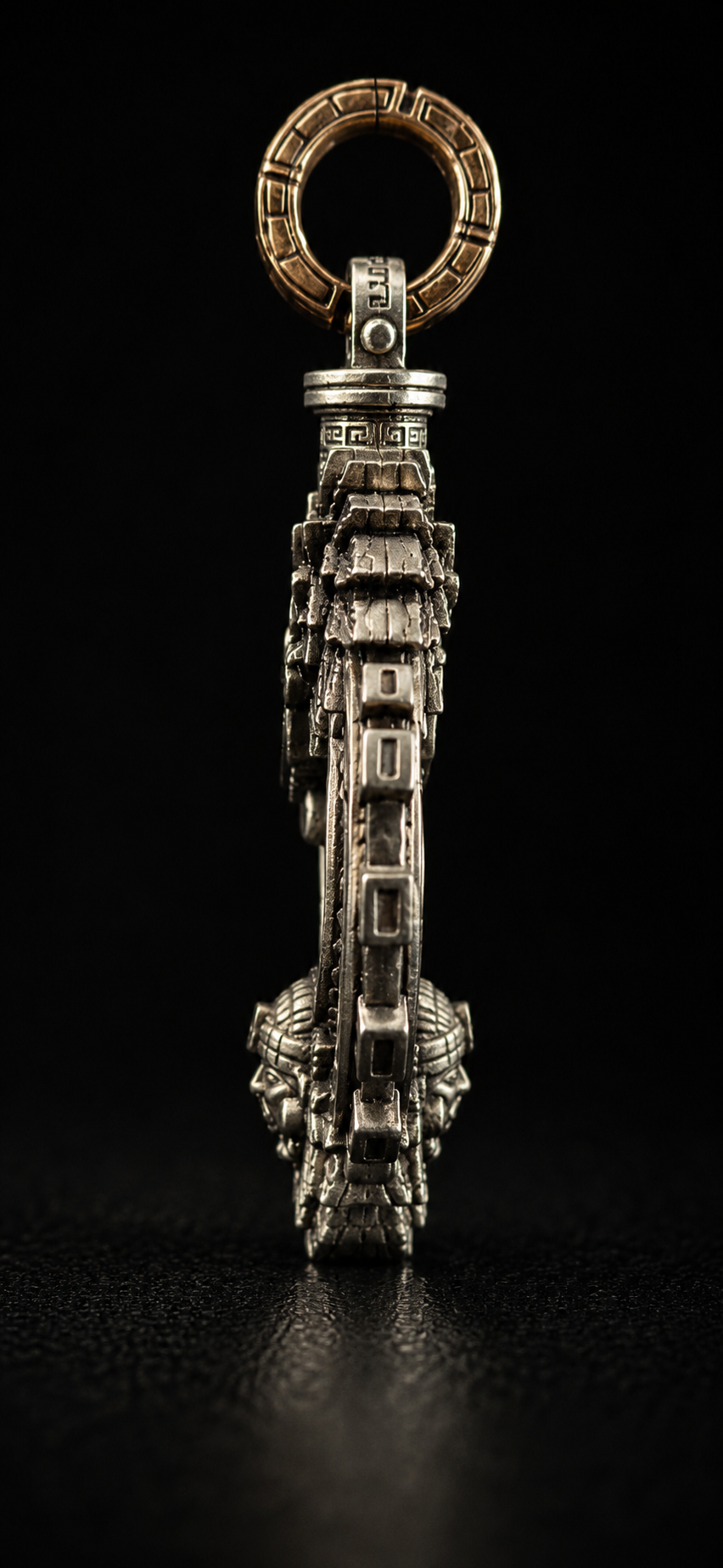 Quetzalcoatl Pendant | White Bronze & Bronze