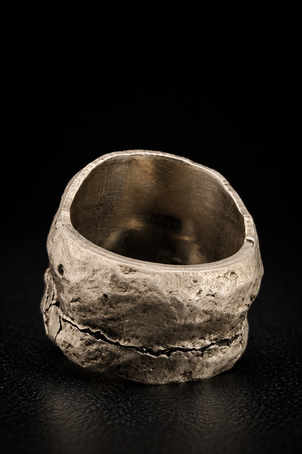 Skull ring V1 | White Bronze