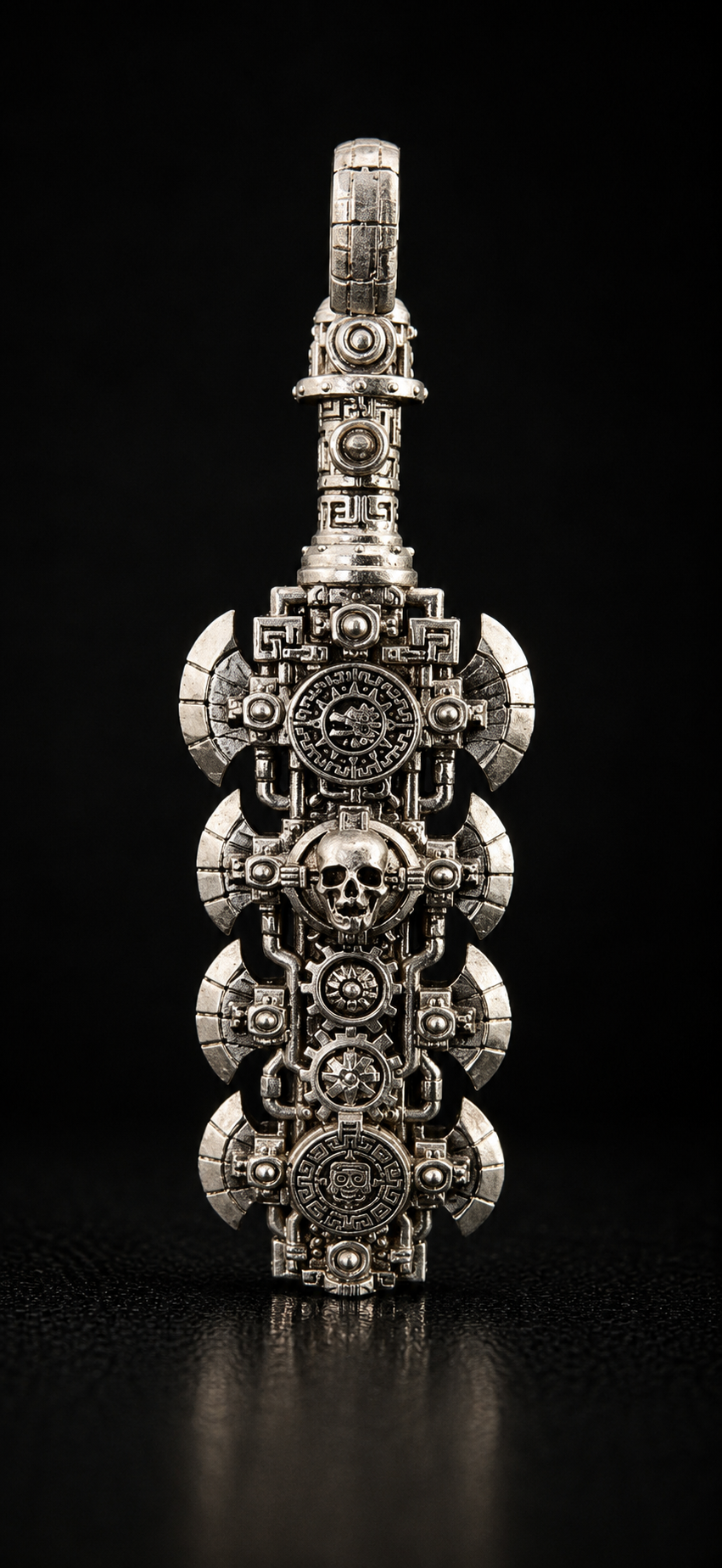 Macuahuitl Pendant | White Bronze