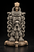 Coatlicue Statue Pendant | White Bronze & Bronze