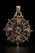 Quetzalcoatl Relic Pendant | Bronze & White Bronze